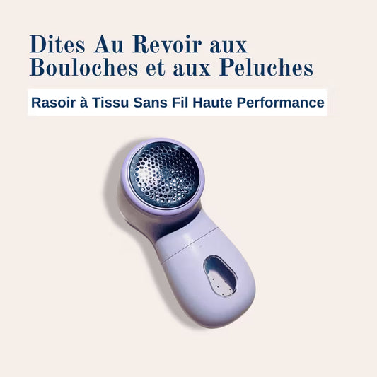 Rasoir anti-bouloche posé au sol.